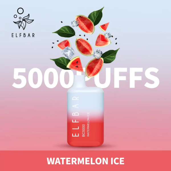 ELF Bar BC5000 Puffs Disposable Pod Device(WATERMELON ICE)